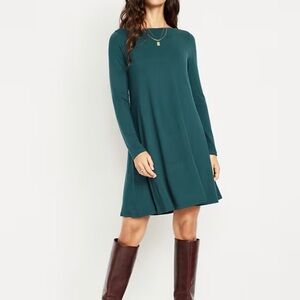 Old Navy Teal Long Sleeve Dress